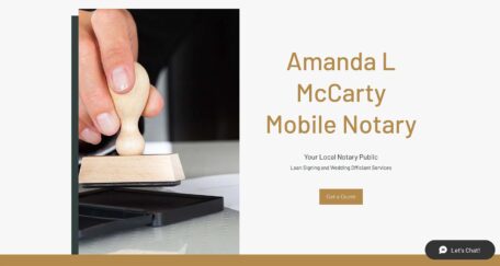 Amanda L McCarty's website homepage