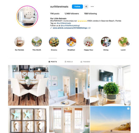 Sarah Blevins Our Little Retreats Instagram Page