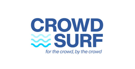 Logo for the CrowdSurf company for transcription work