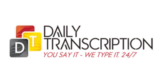 Logo for the Daily Transcription site for finding work as a transcriptionist