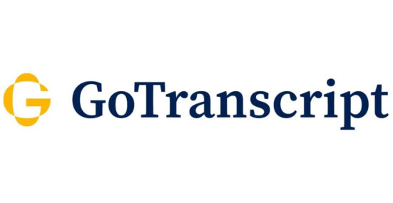 Logo for the GoTranscript website for getting paid to type transcripts of audio files