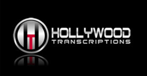 Logo for the Hollywood Transcriptions website for professional transcriptionists to find work