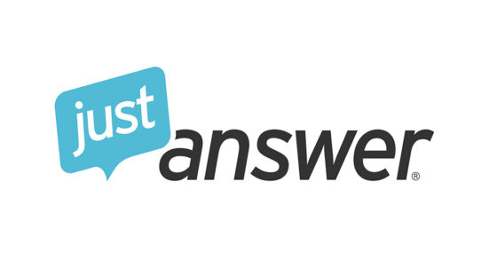 Logo for the JustAnswer online platform that pays you to answer user questions online