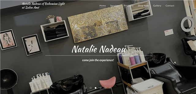 Hairstylist Natalie Wilson Nadeau's professional website and online portfolio.