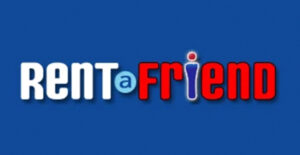 Logo for the RentAFriend website where you can make money talking to people online