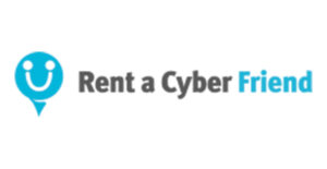 Logo for the RentaCyberFriend company that pays you to chat to people online