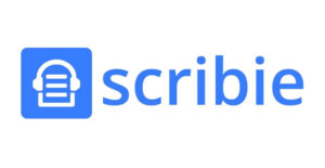 Logo for the Scribie site for finding transcription work