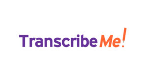 Logo for the TranscribeMe platform for finding transcription work