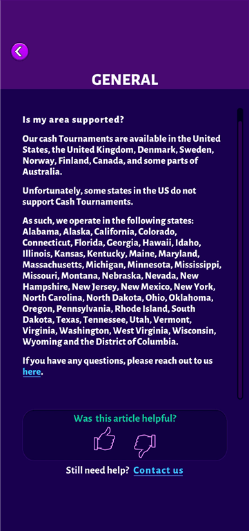 Availability of Bingo Cash in the US and other countries.