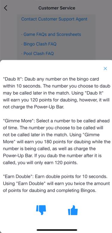 Information on power-ups from the Bingo Clash help pages.