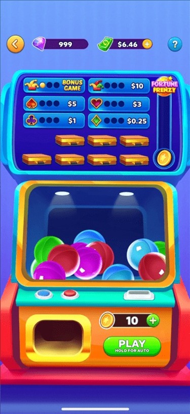 Bounty Bash bonus task in Bubble Bash gaming app.