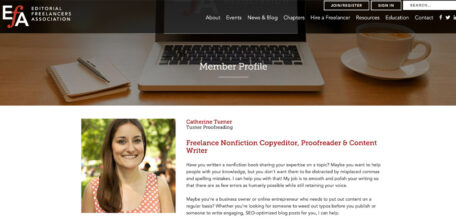 Catherine Turner's EFA profile page