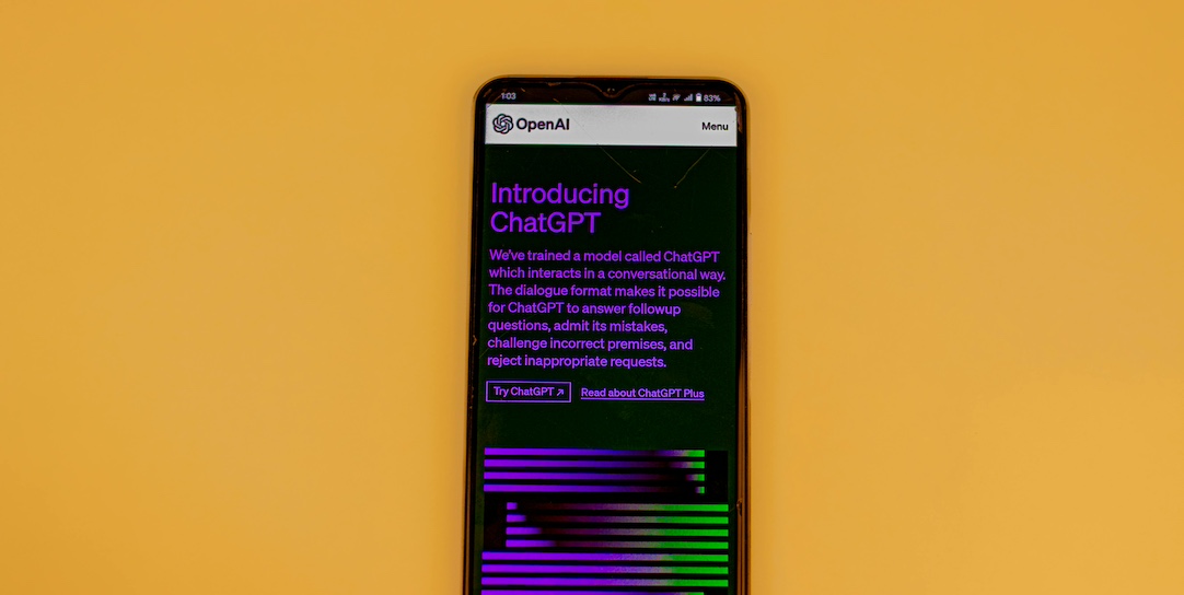 Image of a cellphone with Chat-GPT.