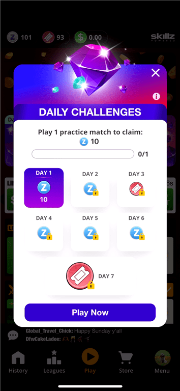 The Daily Challenge rewards on Dominoes Gold. 