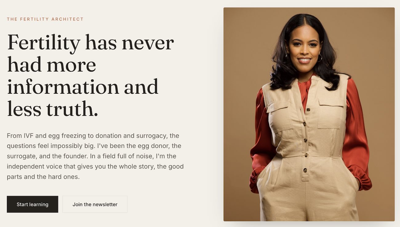 Screenshot of Eloise Drane's website.