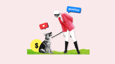 Professional dog walker with a German Shepherd