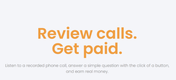 Signup page for the Humanatic website for getting paid to review phone calls