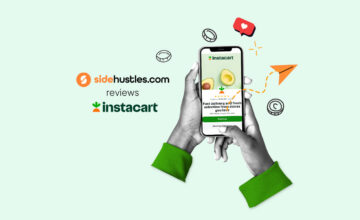 Mobile phone showing Instacart on the screen.