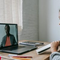 italki session holding a session over video call.