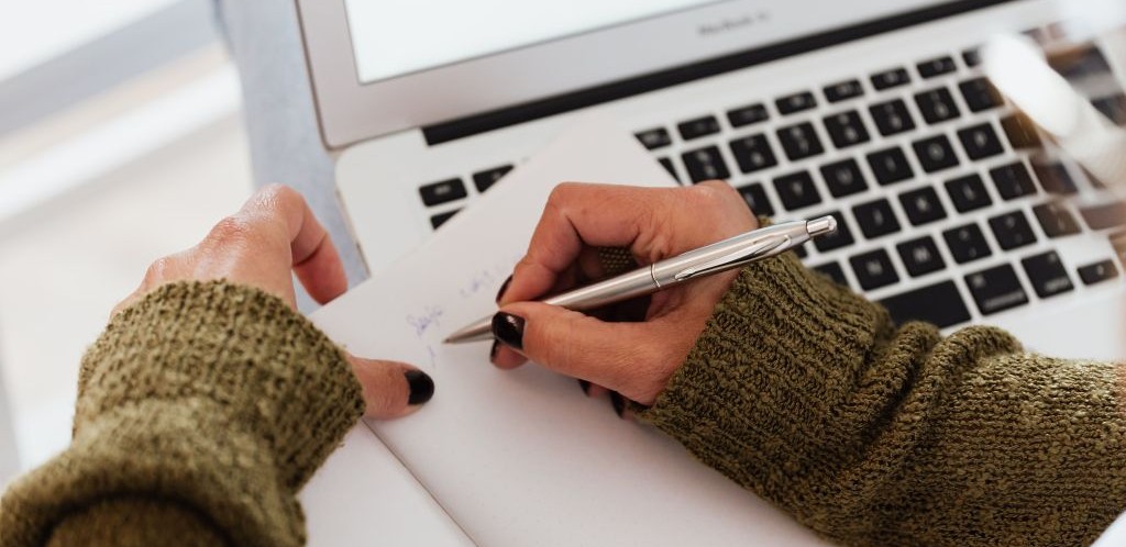 Medical writer drafting a health blog post.