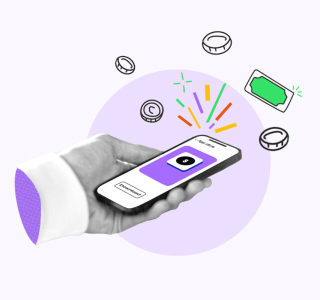 Smartphone surrounded by the icons of different money-making apps