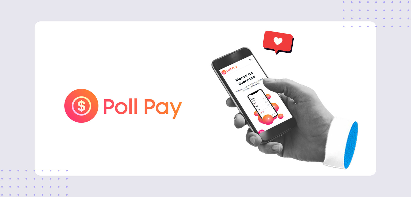 Smartphone next to Poll Pay logo