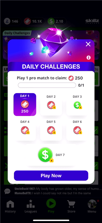 Daily Challenges available on Pool Payday.