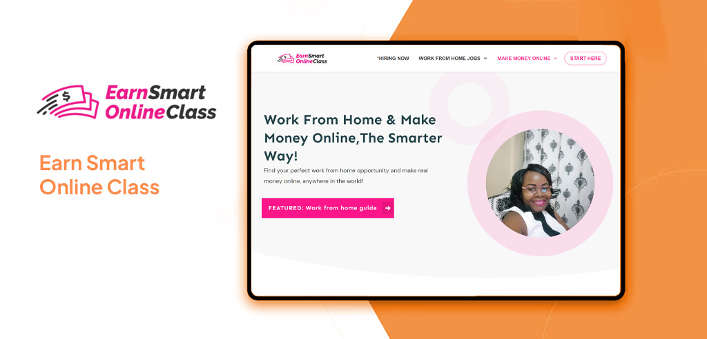 Screenshot of the Earn Smart Online Class webpage