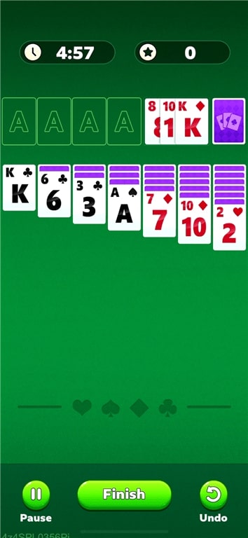 Solitaire Clash features the three-card draw version of solitaire.