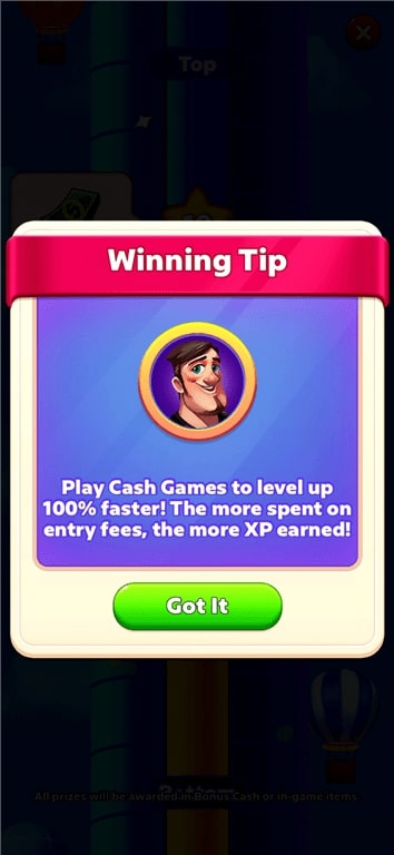 Solitaire Clash tip to play more cash games and level up.