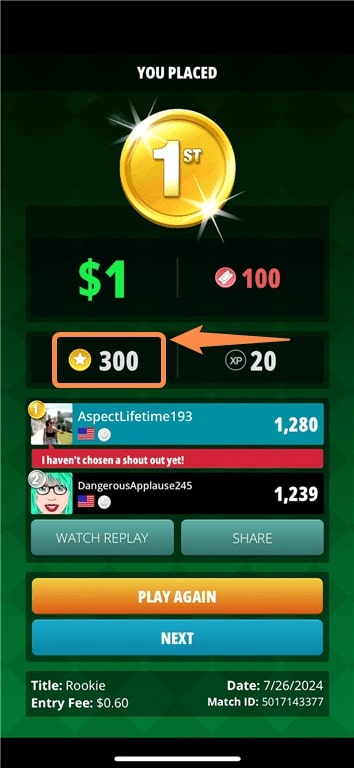 Medals as prizes for tournaments on the Solitaire Cube gaming app.