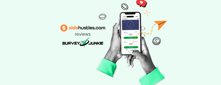 Smartphone showing the Survey Junkie app.