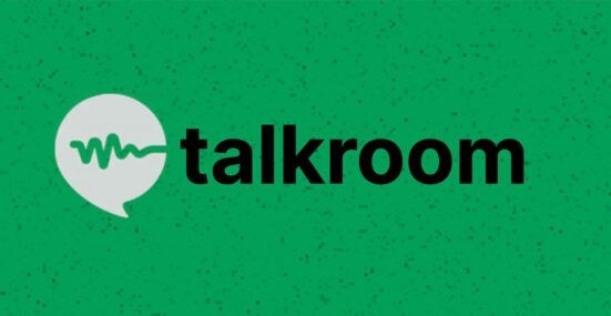 Logo for the company Talkroom, which pays you to provide platonic companionship to others