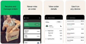 Screenshots of the uber eats for drivers app