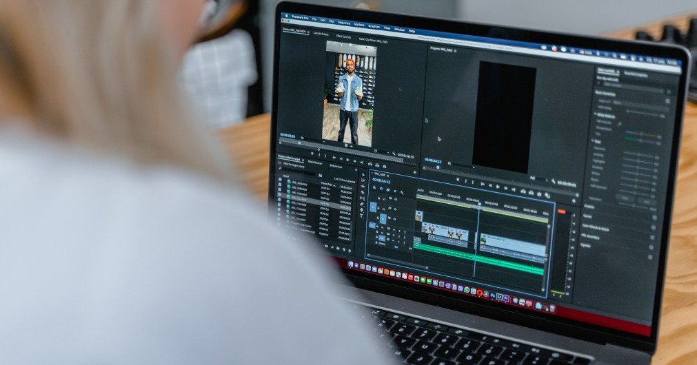 A video editor working on a shortform video for a client's YouTube channel.