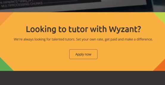 Online tutor application page for Wyzant tutoring showing some of the benefits of tutoring for Wyzant